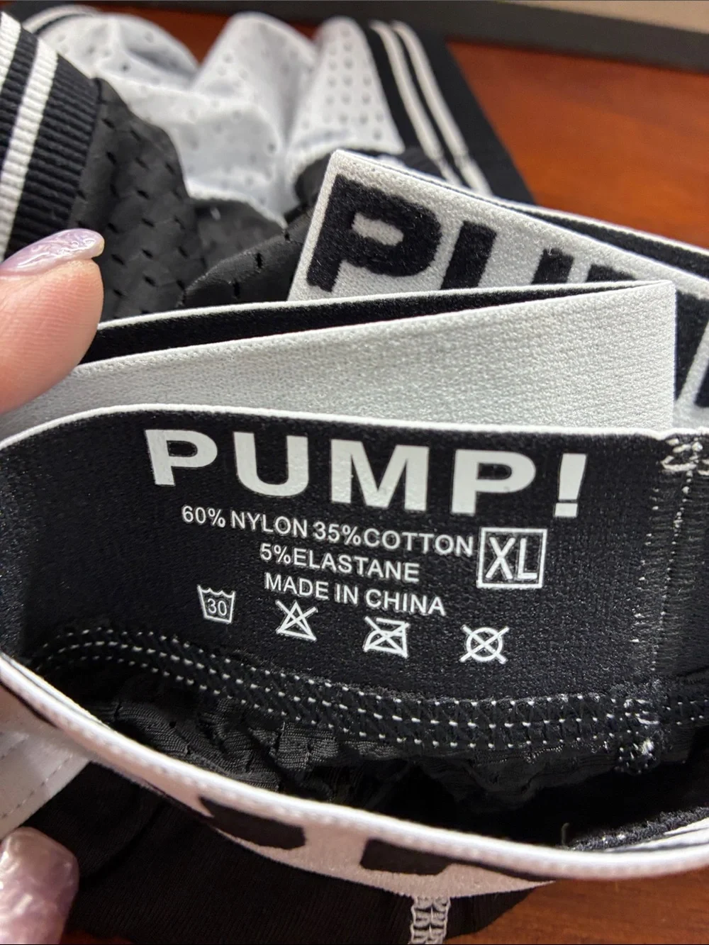 Black Boxer Briefs with White Trim
